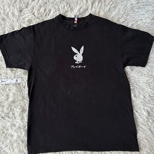 Play boy men t shirt short sleeve black Sz medium